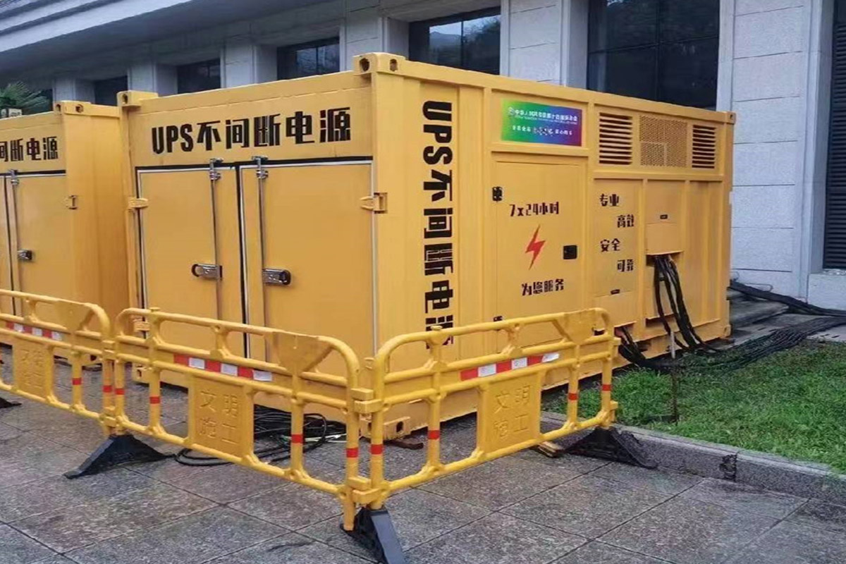 南浔发电机租赁施工现场